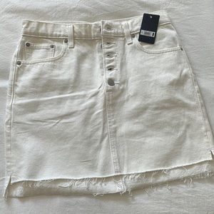 Lucky brand white button front skirt